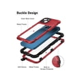 thumbnail image 4 of iPhone 13 Waterproof Metal Case with Built-in Screen Protector [15FT Military Grade Shockproof][IP68 Water Proof], Full Body Aluminum Protective Drop Protection Cover for iPhone 13 6.1 inch Red, 4 of 7