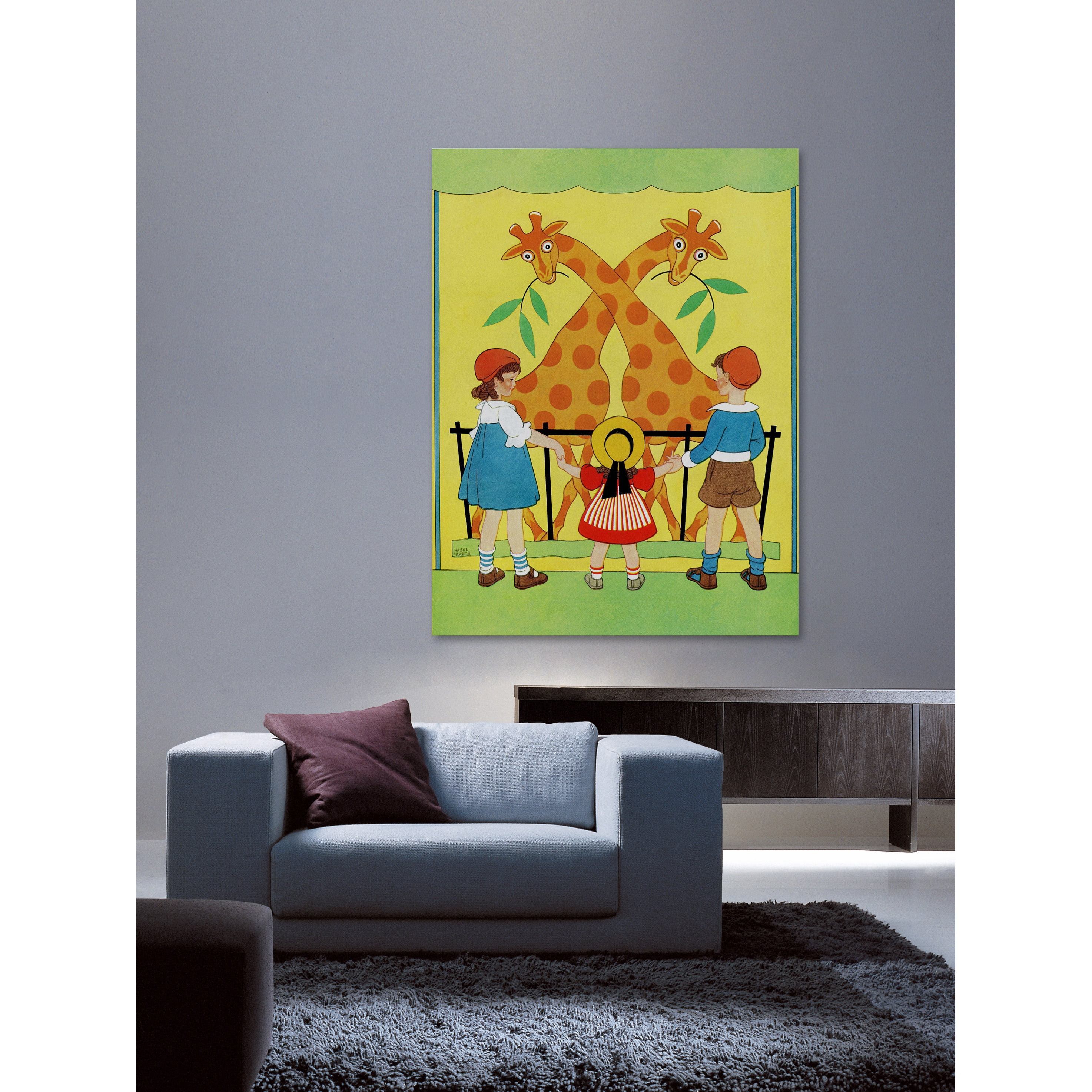 Marmont Hill "Giraffes" by Curtis Painting Print on Canvas