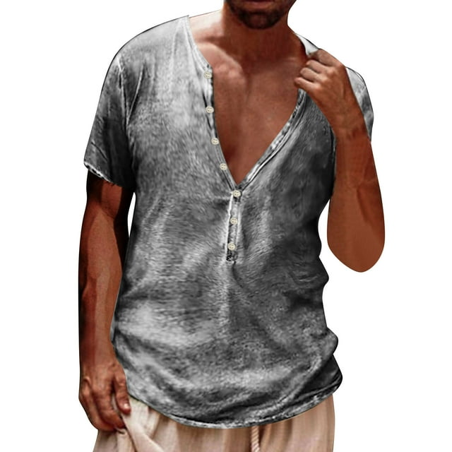 BOBOGOJP T-Shirts Classiques à Manches Courtes pour Hommes Coupe Ajustée T-Shirt à Col Rond à Manches Courtes (Gris,TTG)