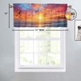 thumbnail image 4 of Beach Curtains Valances for Home Decor Seaside Sunset Ocean Waves Blue Sky Seagull Coastal Window Treatment Valance Curtains for Bathroom 54 by 18 in, 1 Panel, 4 of 6