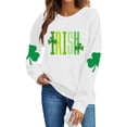 thumbnail image 2 of Tauxra Chandails à Enfiler de la Saint-Patrick pour Femmes, Manches Longues, Col Rond, Coupe Ample, Blouse Tunique Décontractée pour Femmes, 2 of 6