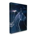 thumbnail image 3 of Stupell Industries Horse Face in Lighting Storm Nature Painting Gallery Wrapped Canvas Print Wall Art, 36 x 48, 3 of 7