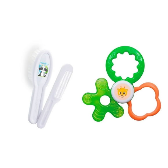 Kit Peine y Cepillo + Mordedera Evenflo Verde