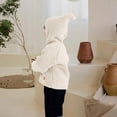 thumbnail image 4 of OGLCCG Boys Girls Fleece Jacket Cute Fuzzy Plush Zip Up Sherpa Hooded Coat Kids Long Sleeve Fall Winter Thick Warm Outwear with Pockets 8M-5T, 4 of 4