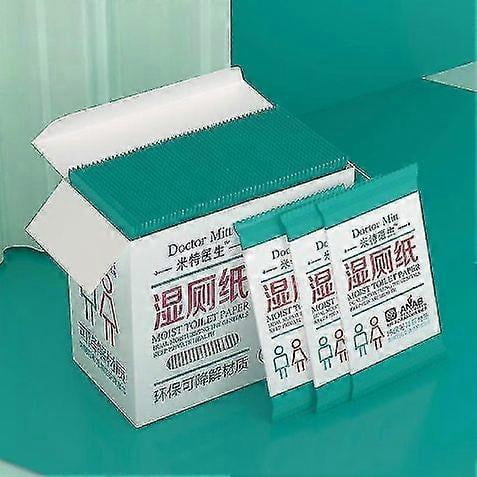 65 Pieces/box Wet Wipes Wet Toilet Paper Portable Sachets Individually Wrapped Biodegradable Toilet Flush Wet Toilet Paper