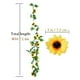 thumbnail image 5 of Wosthever Guirnalda de flores artificiales de estilo nórdico, flor falsa de ratán colgante, guirnalda de hojas verdes falsas, vid para boda, fiesta de Decoración Wosthever HA084547-00, 5 of 6