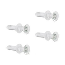 BodyJewelryOnline Clear Gorilla Glass Straight Flat Back Labret Studs Retainer 8G to 20G Men Women