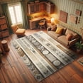 thumbnail image 3 of Ambesonne Southwestern Decorative Rug Carpet, Brown Earthy Colors, 2' 5" x 5', Chocolate Ecru Taupe, 3 of 5