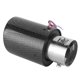 thumbnail image 5 of Tubo trasero del silenciador de escape de fibra de carbono con luz LED luminosa, luz roja universal de 1,4-2,5 pulgadas Fyydes Descripción de la referencia, 5 of 6