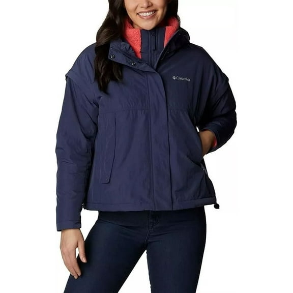 Columbia Women's Laurelwoods II Interchange Hooded Jacket, Dark Nocturnal, L