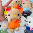 thumbnail image 3 of Colgante de gatito nuevo y de edición limitada por el 50.° aniversario, llavero de piel negra para chicas atractivas, bolso de Hello Kitty, adornos para bolso de muñeca, 3 of 5