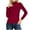 Wine, variant on Wancir Women’s Cute Cropped Sweater Top Cable Knit Crew Neck Pullover Light Weight