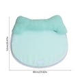 thumbnail image 3 of Cififendec Summer Cooling Pet Bed Mat, 23.62"×20.47", Breathable Ice Silk Cat and Dog Cushion, Non-Slip Neck Support Pillow Pad for Small to Medium Pets(Green), 3 of 5