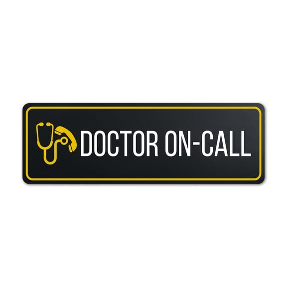 Standard Plus Doctor On-call Wall or Door Sign | Exam Room Notices - Small