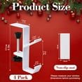 thumbnail image 3 of Adjustable, No-Drill Mantel Stocking Hanger - 2-in-1 Garland & Christmas Stocking, 4 Pcs, Black Metal, 3 of 14