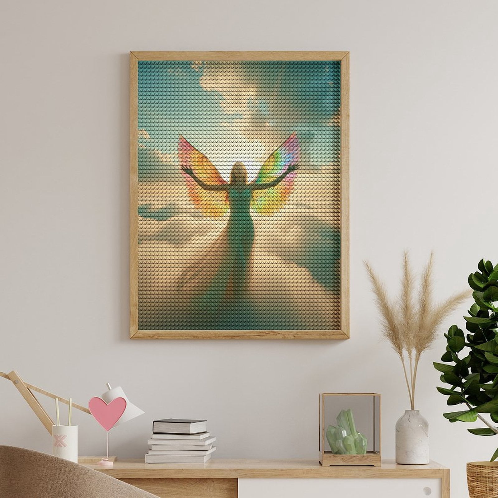 Diamond Art Kits for Adults, Angel In Radiant Sky 5D Diamond Painting Kits for Adults Beginners, DIY Full Drill Diamond Painting, Gem Art and Crafts 12x16