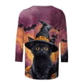 thumbnail image 6 of Godom Women's Halloween Shirts Graphic T Shirts 3/4 Sleeve Pullover Tops Fall Clothes 2025, 6 of 6