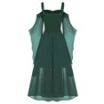 thumbnail image 4 of Womens Halloween Costumes 2024 Cosplay Gothic Dresses Womne Plus Size Cold Shoulder Butterfly Sleeve Halloween Dress, 4 of 5