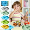 thumbnail image 3 of Household Anckoeil Kitchens Tableware Children's Dinner Divided Food Supplement Suction Cup Bowl Tableware, 3 of 4