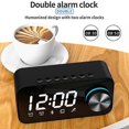 thumbnail image 4 of Alarm Clock with Digital Alarm, Bluetooth Speaker, LED Time and Alarm Display and Desk Mirror, Student Alarm Clock with Home Card, Computer Speaker, 4 of 5