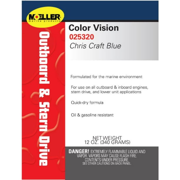 Moeller Marine Engine Paint 025320 Chris Craft Blue; 12 Ounce; Oil And