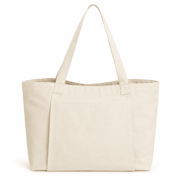 Yoga Mat Bag Canvas Tote Bag with Yoga Mat Carrier Pocket Carryall Shoulder Bag for Office,Workout,Pilates,Travel,Beach and Gym White