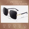 thumbnail image 4 of Sunier Oversized Square Polarized Sunglasses for Women Fashion Shades for Women-2 Pack, 4 of 6