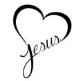 thumbnail image 2 of Walbest 1Pc Car Sticker - Jesus Heart Removable Waterproof Auto Window Bumper Decal Decor Sticker for Universal Car SUV, 2 of 7