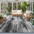 Black Gray Area Rugs 8x10ft Abstract Smoky Texture Distressed Mottled ...