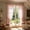Pink, variant on French Girly Floral Jacquard Lace Sheer Curtain with Ruffled Edge, Polyester Light Filtering Window Drape for Bedroom Kitchen Bay Window, Black