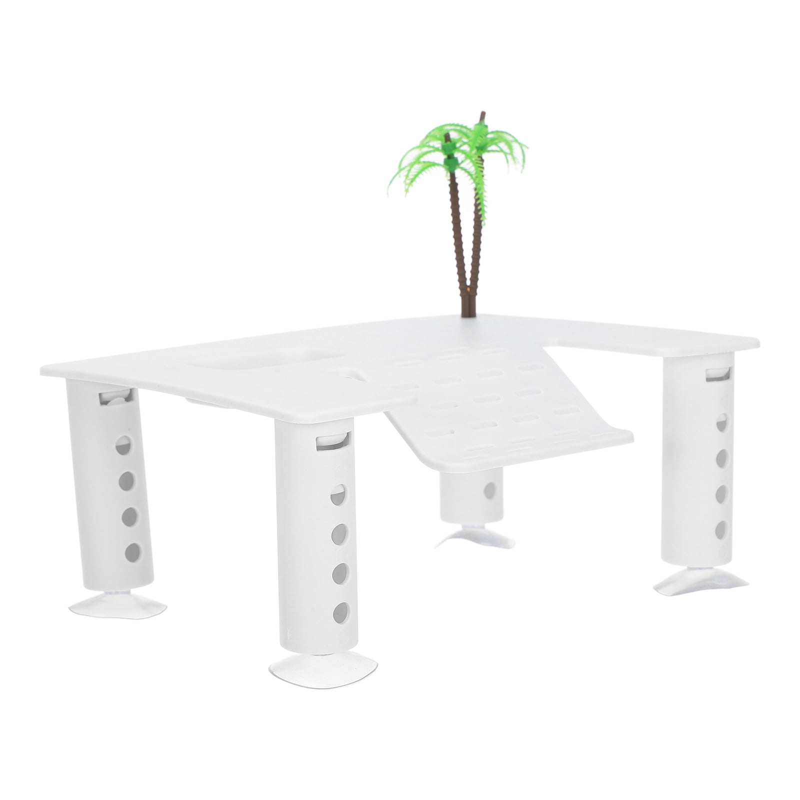 DEEPCRAFF White Turtle Basking Platform ABS Material Stable Floating Aquarium
