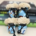 thumbnail image 5 of 4 Pack/set Anti Slip Shoes For Dogs Pet Winter Rain Boots Set Cotton Flannelette Cartoon Waterproof, 5 of 5