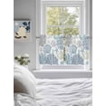 thumbnail image 4 of Navy Blue Teal Coastal Half Window Curtains 24 Inches Long, Summer Beach Coral Shell Ocean Window Treatment Curtain Drapes, Short Curtains Tiers for Kitchen Over Sink, 27.5"x24", 2 Panels, 4 of 7