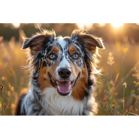 Fun Jigsaw Puzzle for Adults 500 Pieces Australian Shepherd Lovers Year Dog Aussie Wooden Puzzles Best Brain Exercises Educational Gift Home Decor