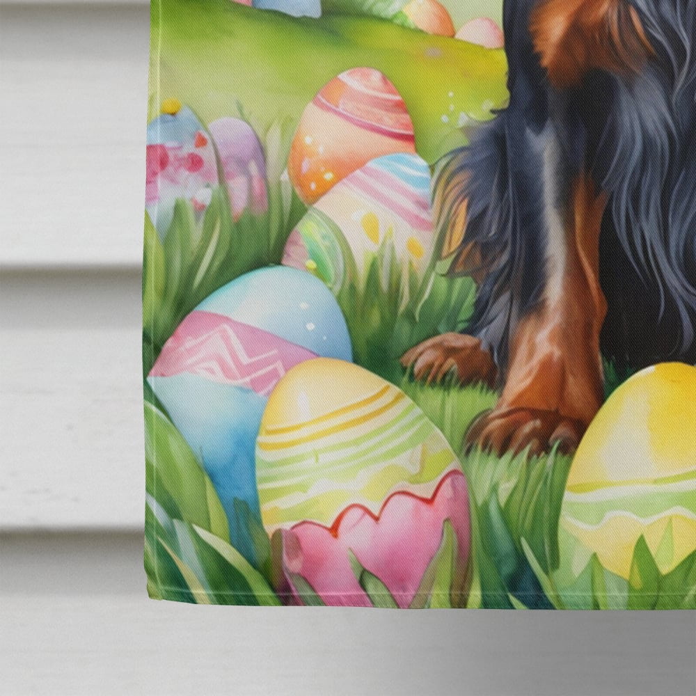 Gordon Setter Easter Egg Hunt House Flag 28 in x 40 in
