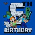 thumbnail image 2 of Boys Minecraft Happy 6th Birthday T Shirt, 2 of 5