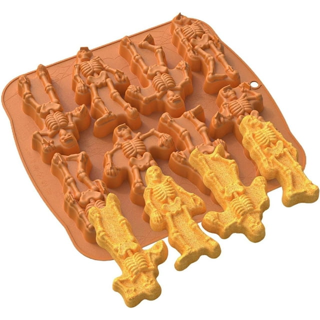 Molde de esqueleto de Halloween ZHCH silicona para pasteles de cocina