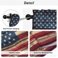 thumbnail image 5 of Vintage American Flag Kitchen Curtains, Retro Red Blue Flag Light Filtering Window Curtain Panels, 2Pcs Rod Pocket Window Treatments Set for Cabin Bathroom Bedroom 52x45 Inches, 5 of 9