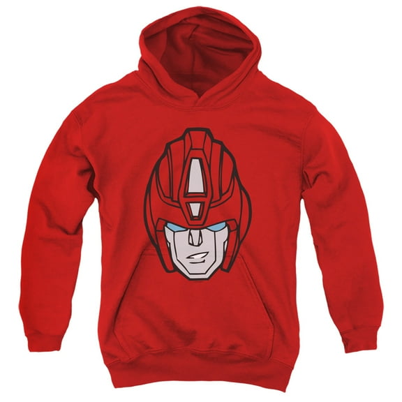 Transformers Hot Rod Head Youth Pullover Hoodie Sweatshirt Red