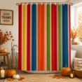 thumbnail image 2 of Vertical Striped Shower Curtain Set - Extra Long 72" x 96" Washable Bathtub Curtain with 12 Hooks, Retro Minimalist Lines Rustic Boho Waterproof Fabric Stall Shower Curtains for Bathroom Décor, 2 of 8