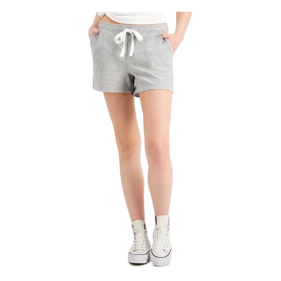 STYLE & COMPANY Womens Gray Pocketed Drawstring Elastic Waist Pull On Heather Shorts S