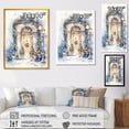 thumbnail image 4 of Designart "Winter Chirstmas Floral Farm Door II" Farm Framed Wall Art - Country White Farm Door Floral Entryway Framed Wall Art Print, 4 of 6