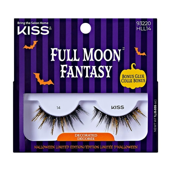KISS Full Moon Fantasy Decorated, False Eyelashes, Vamp Life, 12 mm, 1 Pair