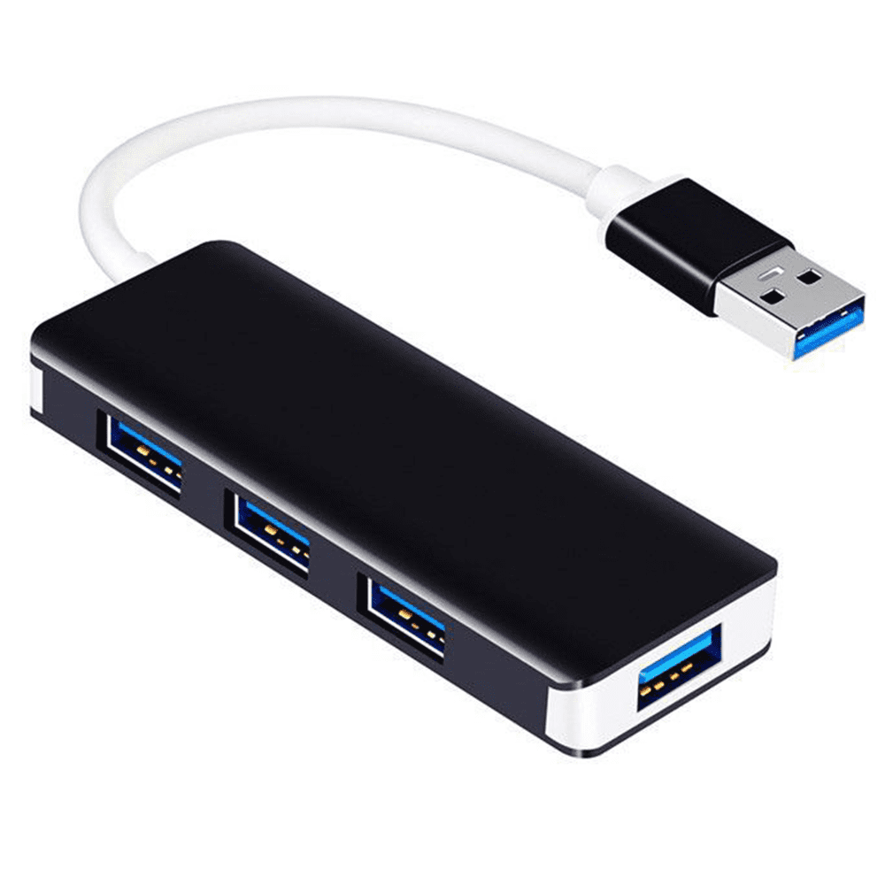 USB 3.0 Hub 4 Port Ultra Slim Extra Light Made of Aluminum USB Hub for
