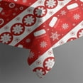 thumbnail image 5 of Christmas Square Tablecloth 42x42 Inch – Waterproof Polyester Printed Table Cover, Wrinkle Resistant & Washable for Kitchen Dining Picnic Party Decor, Single-v4-15, White, 5 of 6