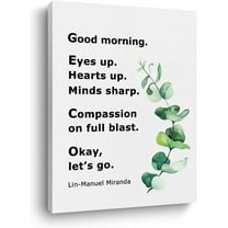 Inspirational Quotes Wall Decor Canvas Wall Art Framed Spiritual Decor Watercolor Eucalyptus Leaves Pictures Wall Decor Poster for Home Office Kitchen Bedroom Playroom Prints for family and friends