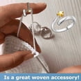 thumbnail image 3 of Pedty 1Pc Knitted Ring,Diy Knitting Diy,Adjustable Knitting Loop Crochet Loop Knitting Accessories Knitting Ring 1Pc,Wool, 3 of 8
