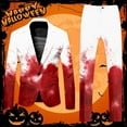 thumbnail image 2 of Men's Suits Male Halloween Long Sleeve Coat and Pants Two Piece Printed Button Pocket Suit for Holiday Party Events, 2 of 6