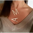 thumbnail image 2 of Collar con inicial de estrella única para mujer, collares con letras de acero inoxidable 100%, joyería con 26 letras, A-Z, venta al por mayor, envío directo, 2 of 4
