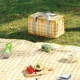 thumbnail image 5 of Tkrady Insulated Reusable Food Picnic Bag Beach Bags, Cooler Bags with Zippered Top -for Hot or Cold,Picnic Basket Collapsible,Beach, Outdoor Party, Camping,Festivals (Yellow), 5 of 6